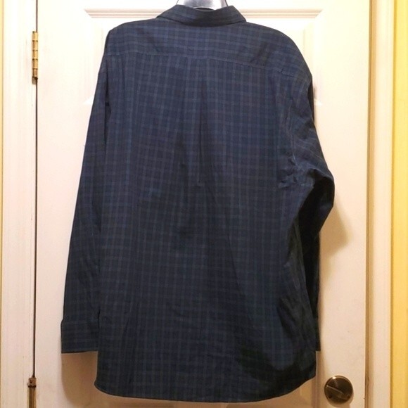 CLUB ROOM PERFORMANCE BLACKWATCH PLAID COTTON  BUTTON UP SHIRT 18.5 34/35  MEN - Picture 9 of 9